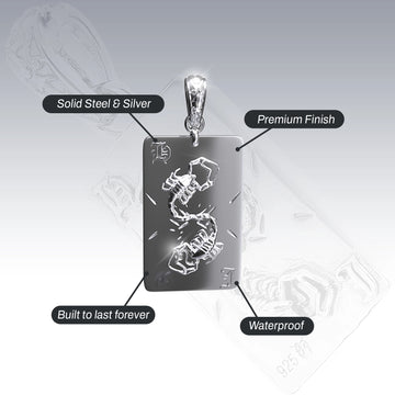 SCORPIO TAROT CARD PENDANT