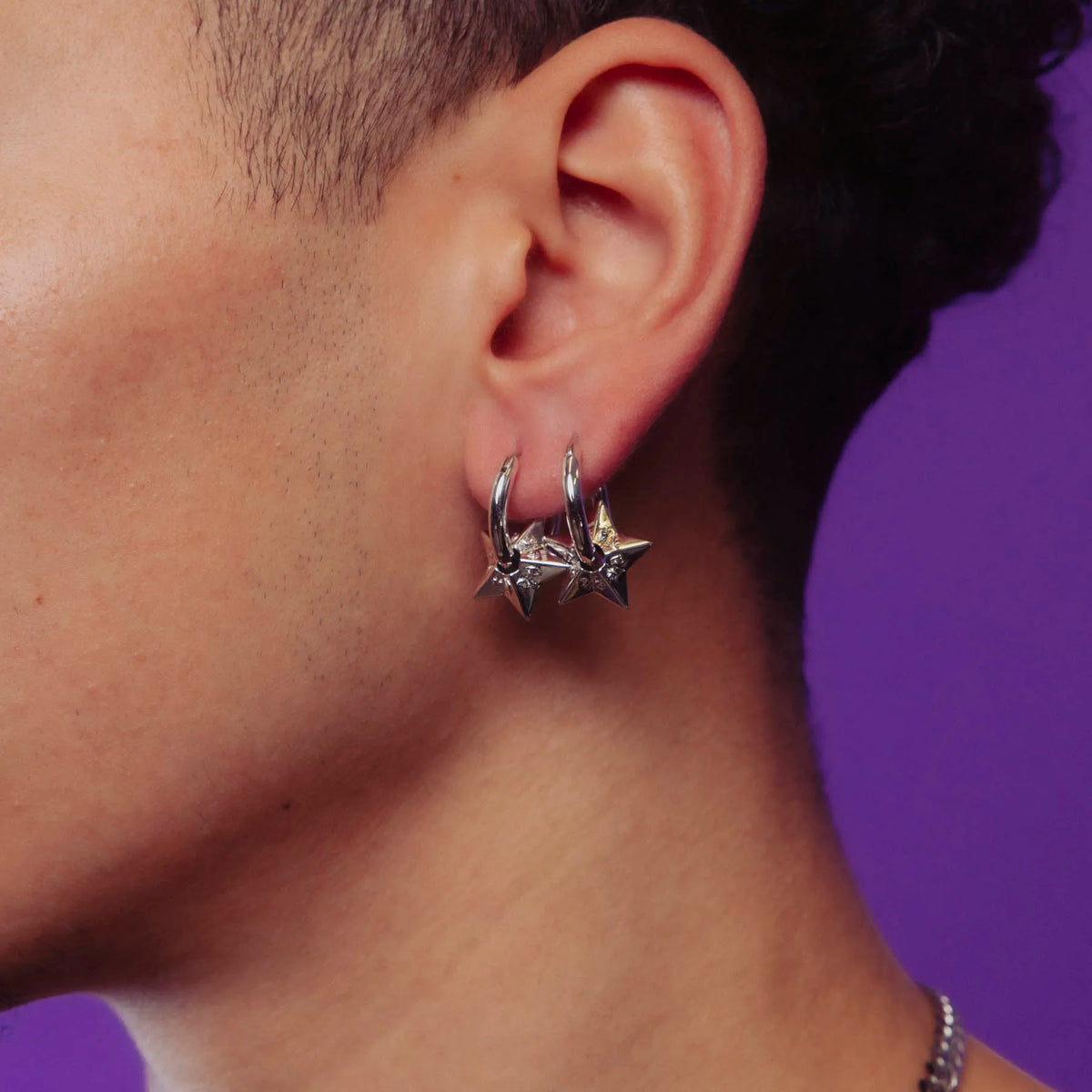 ASTROLOGY STAR HOOP EARRING - Hard Jewelry™